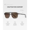 imageWearMe Pro Polarized Modern Aviator OneBridge Square Mens SunglassesCrystal Graphite Grey  Dark Beige Gradient Lens