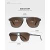imageWearMe Pro Polarized Modern Aviator OneBridge Square Mens SunglassesCrystal Graphite Grey  Dark Beige Gradient Lens