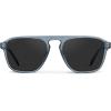 imageWearMe Pro Polarized Modern Aviator OneBridge Square Mens SunglassesDenim Blue  Black Lens