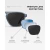 imageWearMe Pro Polarized Modern Aviator OneBridge Square Mens SunglassesDenim Blue  Black Lens