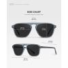 imageWearMe Pro Polarized Modern Aviator OneBridge Square Mens SunglassesDenim Blue  Black Lens