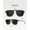 imageWearMe Pro Polarized Modern Aviator OneBridge Square Mens SunglassesEmerald Green  Black Lens