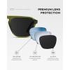 imageWearMe Pro Polarized Modern Aviator OneBridge Square Mens SunglassesEmerald Green  Black Lens