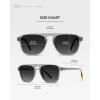 imageWearMe Pro Polarized Modern Aviator OneBridge Square Mens SunglassesMoon Rock Grey  Black Lens