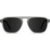 imageWearMe Pro Polarized Modern Aviator OneBridge Square Mens SunglassesMoon Rock Grey  Black Lens