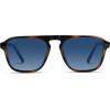 imageWearMe Pro Polarized Modern Aviator OneBridge Square Mens SunglassesTortoise Brown  Blue Gradient Lens