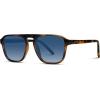 imageWearMe Pro Polarized Modern Aviator OneBridge Square Mens SunglassesTortoise Brown  Blue Gradient Lens