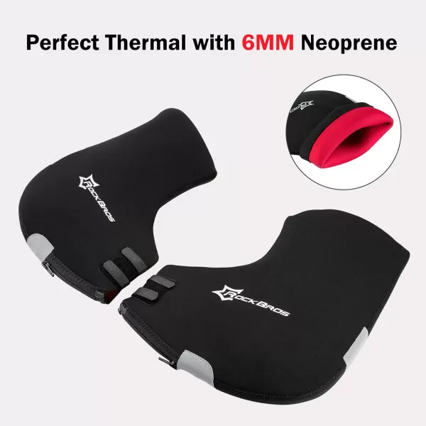 ROCKBROS Bike Handlebar Mittens Bicycle Pogies Winter Thermal Cover Cycling Hand Warm Windproof Cold Weather Mittens for MTB Mountain Bike Motor