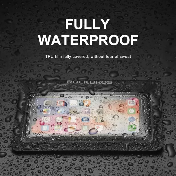 ROCKBROS Bike Sweat Guard Bicycle Trainer Sweat Net with Phone Pouch Bike Sweat Catcher Net Sweat Protector for Indoor Cycling Training Compatible with iPhone 12 11 Phones below 62