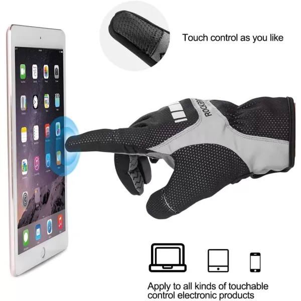 ROCKBROS Cycling Gloves Motocycle Mountain Bike Gloves Full Finger Biking Gloves for Men Bicycle Gloves