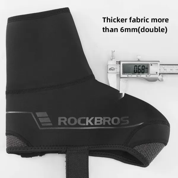 ROCKBROS Cycling Shoe Covers Winter Shoes Cover Windproof Bike Bicycle Overshoes for Men Women Thermal WarmerBlack