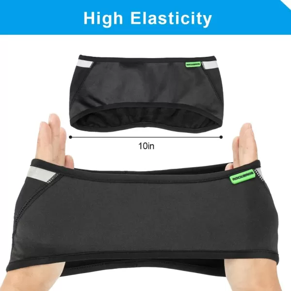 ROCKBROS Fleece Ear Warmers Headband Men Women for Running Cycling Biking Warm Ski Ear Band for Winter Cold WeatherBlack