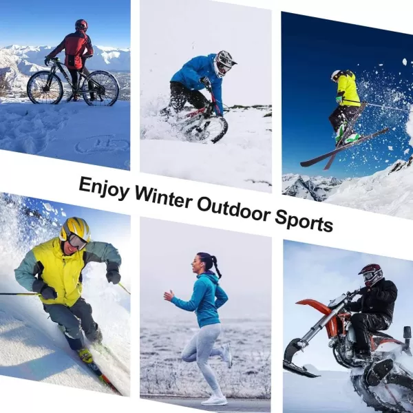 ROCKBROS Fleece Ear Warmers Headband Men Women for Running Cycling Biking Warm Ski Ear Band for Winter Cold WeatherBlack2