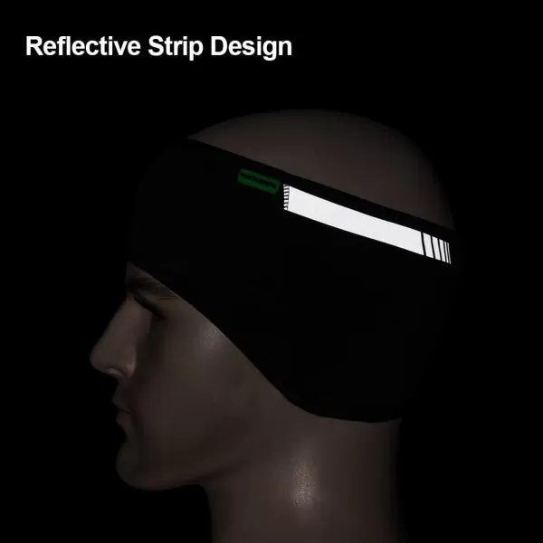ROCKBROS Fleece Ear Warmers Headband Men Women for Running Cycling Biking Warm Ski Ear Band for Winter Cold WeatherBlack2