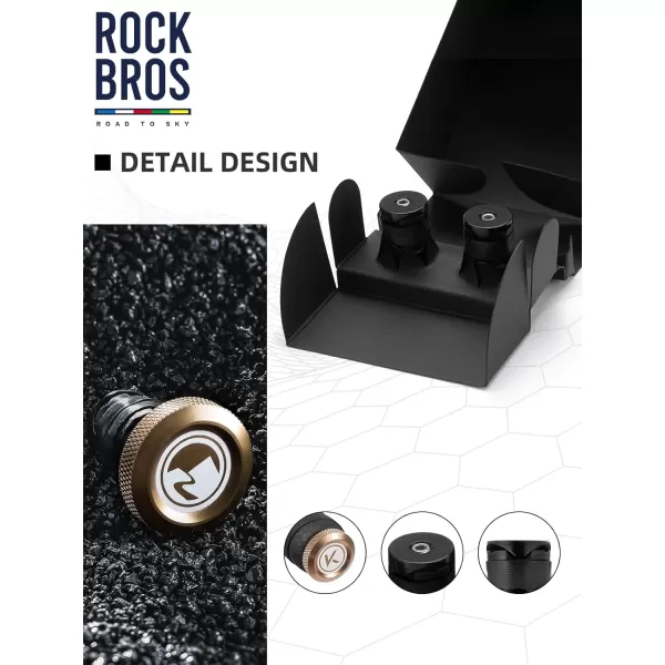 ROCKBROS Handlebar End Plugs Expanding Aluminum and Adjustable Handlebar Bike Bar Ends for Road Mountain BMX MTB Bicycle  2 Set Plug or Cap for Bike Bars