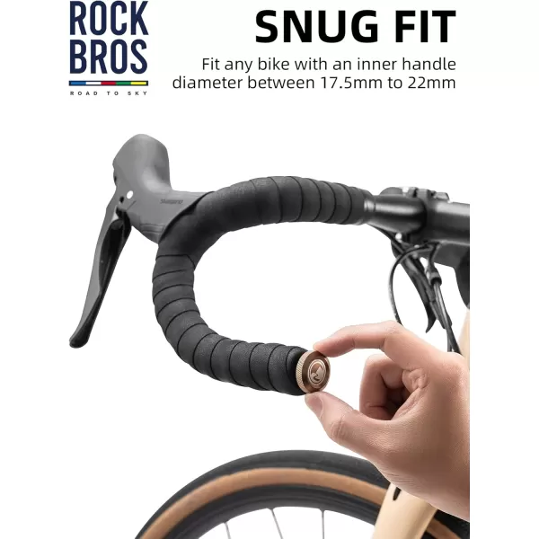 ROCKBROS Handlebar End Plugs Expanding Aluminum and Adjustable Handlebar Bike Bar Ends for Road Mountain BMX MTB Bicycle  2 Set Plug or Cap for Bike Bars