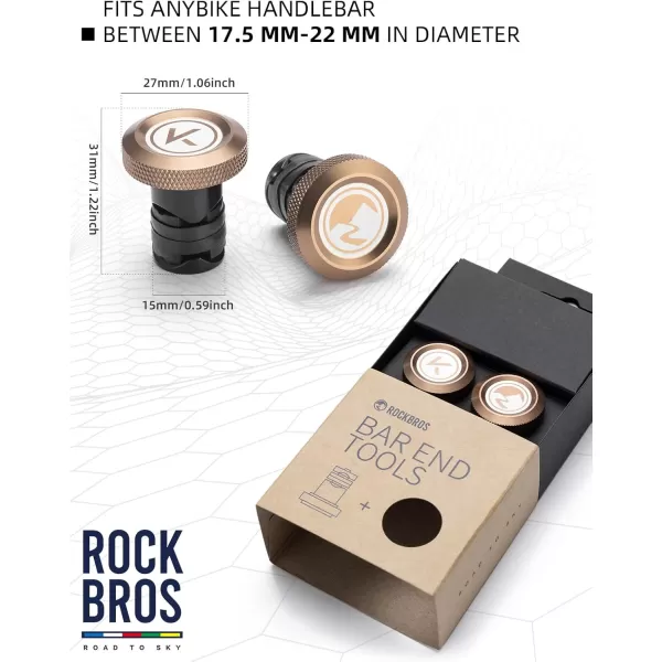 ROCKBROS Handlebar End Plugs Expanding Aluminum and Adjustable Handlebar Bike Bar Ends for Road Mountain BMX MTB Bicycle  2 Set Plug or Cap for Bike Bars