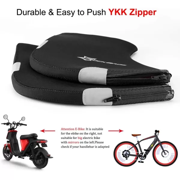 ROCKBROS Handlebar Mittens Cold Weather Mountain Bike Handlebar Mittens Windproof ampamp Coldproof Commuter MTB Bicycle Bar Warmer CoversL Loose