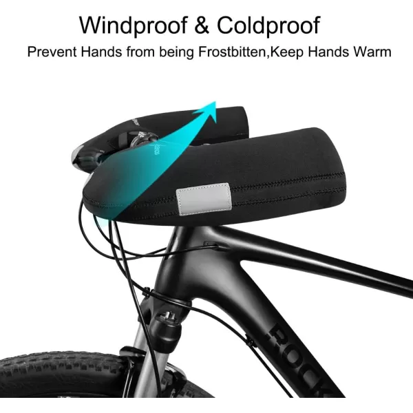 ROCKBROS Handlebar Mittens Cold Weather Mountain Bike Handlebar Mittens Windproof ampamp Coldproof Commuter MTB Bicycle Bar Warmer CoversM Standard