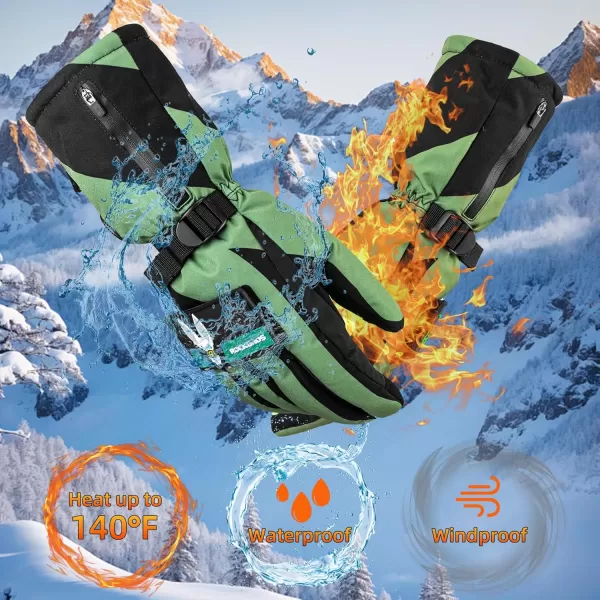 ROCKBROS Heated Gloves Rechargeable Electric Hand Warmers for Men Women Camping Heated Gloves Winter Touchscreen GlovesXLarge