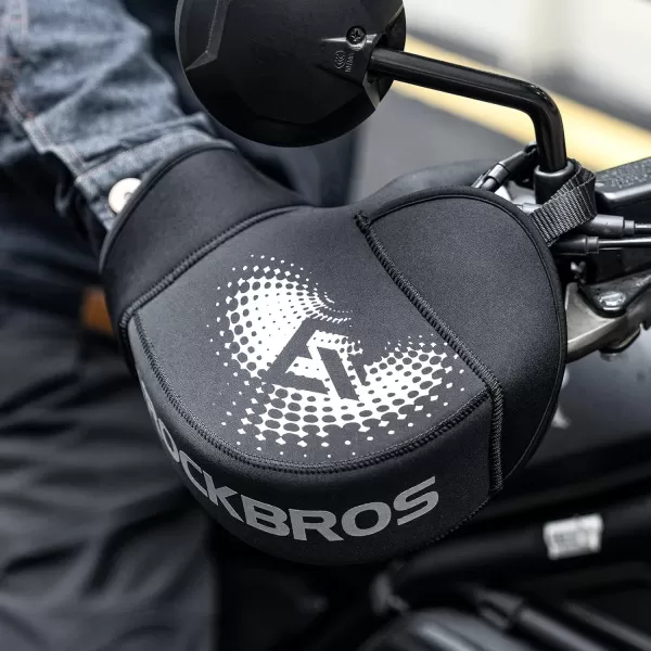 ROCKBROS Motorcycle Handlebar Muffs Cold Weather Windproof Handlebar Mitts Motorcycle Handle Warmers Motorcycling Handbar Mittens