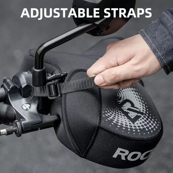 ROCKBROS Motorcycle Handlebar Muffs Cold Weather Windproof Handlebar Mitts Motorcycle Handle Warmers Motorcycling Handbar Mittens