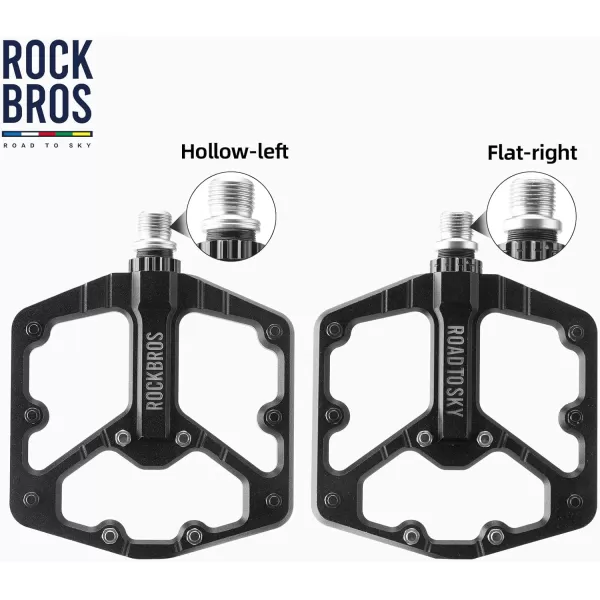 ROCKBROS Mountain Bike Pedals MTB Pedals Flat Bike Pedals Sealed Bearing NonSlip Bicycle Platform Pedals Aluminum Alloy 916quot for BMX Road Bike