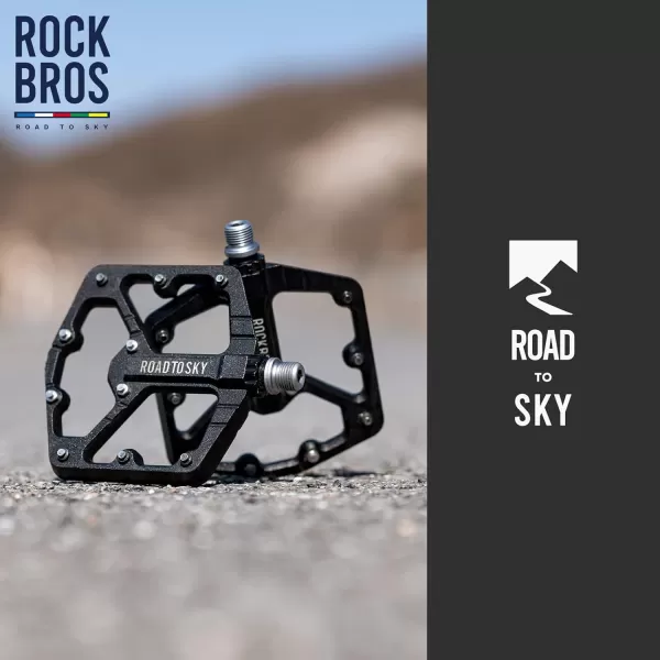 ROCKBROS Mountain Bike Pedals MTB Pedals Flat Bike Pedals Sealed Bearing NonSlip Bicycle Platform Pedals Aluminum Alloy 916quot for BMX Road Bike