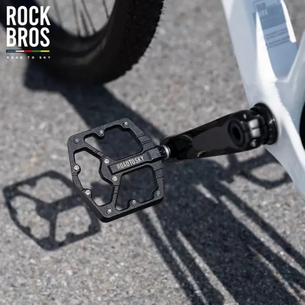 ROCKBROS Mountain Bike Pedals MTB Pedals Flat Bike Pedals Sealed Bearing NonSlip Bicycle Platform Pedals Aluminum Alloy 916quot for BMX Road Bike