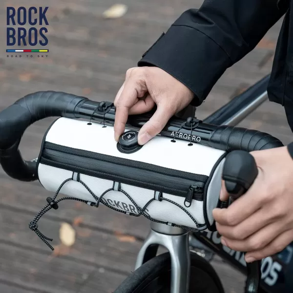 ROCKBROS ROAD TO SKY Bike Handlebar Bag Bicycle Front Bag Bag Storage Bag Lightweight ampamp Sturdy Bicycle Handlebar bag for Road Mountain Bike 2LBlackWhite