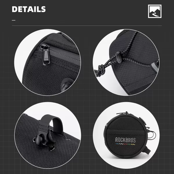 ROCKBROS ROAD TO SKY Bike Handlebar Bag Bicycle Front Bag Bag Storage Bag Lightweight ampamp Sturdy Bicycle Handlebar bag for Road Mountain Bike 2LBlackBlack