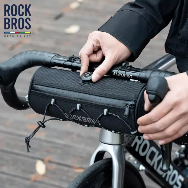 ROCKBROS ROAD TO SKY Bike Handlebar Bag Bicycle Front Bag Bag Storage Bag Lightweight ampamp Sturdy Bicycle Handlebar bag for Road Mountain Bike 2LBlackBlack