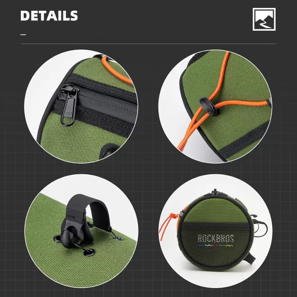 ROCKBROS ROAD TO SKY Bike Handlebar Bag Bicycle Front Bag Bag Storage Bag Lightweight ampamp Sturdy Bicycle Handlebar bag for Road Mountain Bike 2LBlackGreen