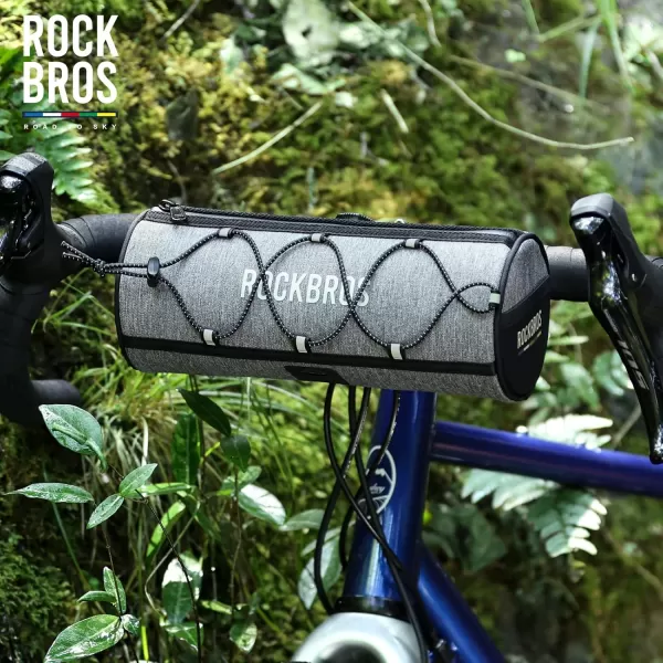 ROCKBROS ROAD TO SKY Bike Handlebar Bag Bicycle Front Bag Bag Storage Bag Lightweight ampamp Sturdy Bicycle Handlebar bag for Road Mountain Bike 2LBlackGrey