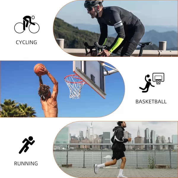 ROCKBROS Thermal Arm Warmers Compression Arm Sleeves for Men Cycling Arm Warmers for Winter Outdoor Activities