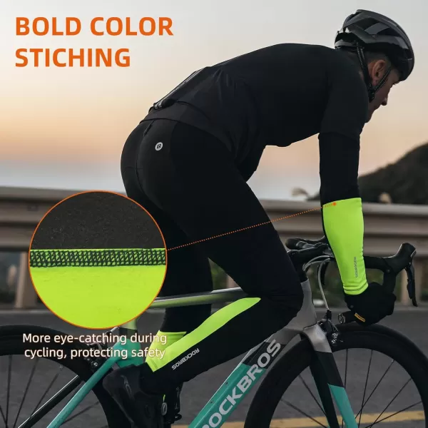 ROCKBROS Thermal Arm Warmers Compression Arm Sleeves for Men Cycling Arm Warmers for Winter Outdoor Activities