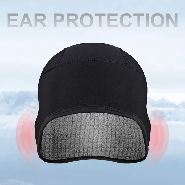 ROCKBROS Thermal Skull Cap Winter Hats for Men Women Ear Warmers Cold Weather Gear Helmet Liner for Cycling Running SkiBlack1