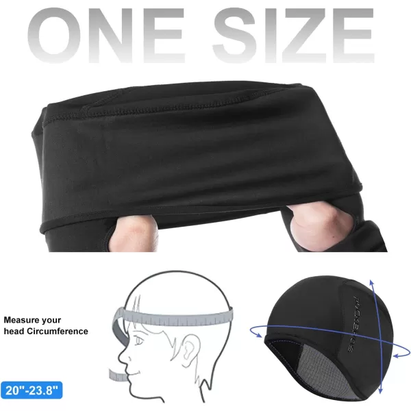 ROCKBROS Thermal Skull Cap Winter Hats for Men Women Ear Warmers Cold Weather Gear Helmet Liner for Cycling Running SkiBlack1