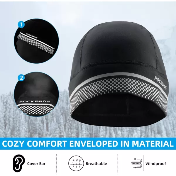 ROCKBROS Thermal Skull Cap Winter Hats for Men Women Ear Warmers Cold Weather Gear Helmet Liner for Cycling Running SkiYellow