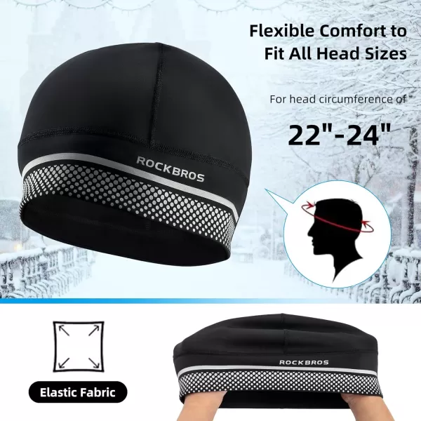 ROCKBROS Thermal Skull Cap Winter Hats for Men Women Ear Warmers Cold Weather Gear Helmet Liner for Cycling Running SkiYellow