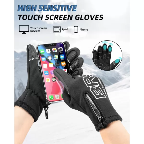 ROCKBROS Winter Cycling Gloves for Men Women Water Resistant Touch Screen Gloves ShockAbsorbing Full Finger Biking Glove AntiSlip Motorcycle Mountain Bike Gloves for Fishing Driving Golfing