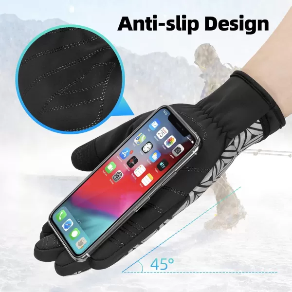 ROCKBROS Winter Cycling Gloves for Men Women Winter Fleece Full Finger Bike Gloves Touch Screen Road Mountain Bicycle Glovesblack colorful