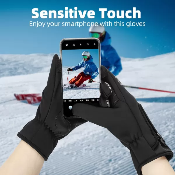 ROCKBROS Winter Cycling Gloves for Men Women Winter Fleece Full Finger Bike Gloves Touch Screen Road Mountain Bicycle Glovesblack colorful
