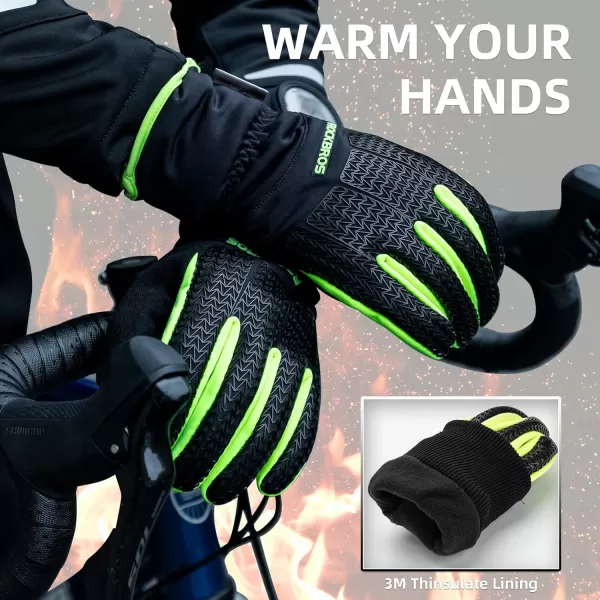 ROCKBROS Winter Gloves for Men Women Winter Cycling Gloves Windproof Thermal Gloves with Touch Screen Finger for Cycling Driving Running hikingMedium
