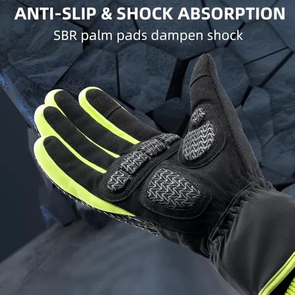 ROCKBROS Winter Gloves for Men Women Winter Cycling Gloves Windproof Thermal Gloves with Touch Screen Finger for Cycling Driving Running hikingMedium