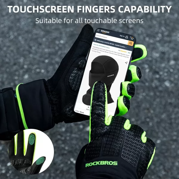 ROCKBROS Winter Gloves for Men Women Winter Cycling Gloves Windproof Thermal Gloves with Touch Screen Finger for Cycling Driving Running hikingSmall