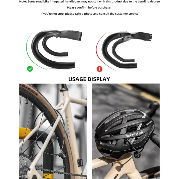 ROCKBROSRoad to Sky Bike Cable Lock Hidden in Handlebars Helmet Lock Zinc Alloy Lock Cylinder Aluminum Shell 256 inches for Roadbike