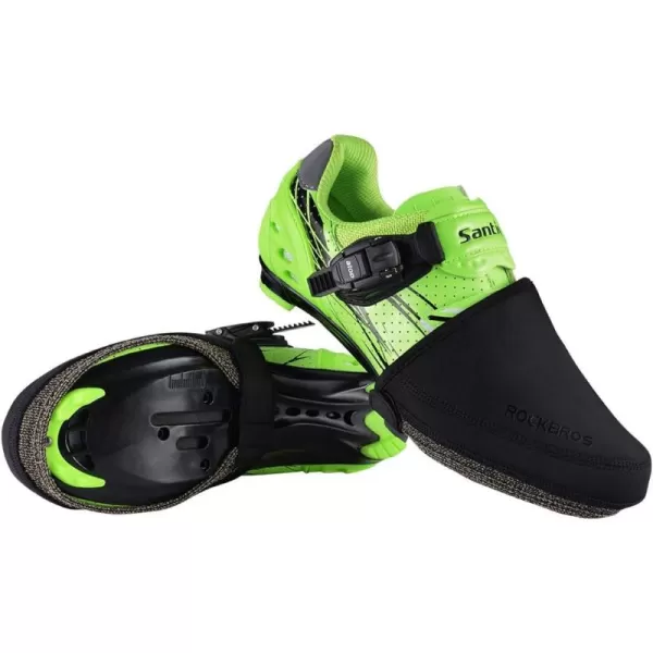 ROCKBROS Cycling Shoe Toe Covers Winter Toe Warmers Cycling Overshoes Protectors Kevlar Black 1 PairSM68US
