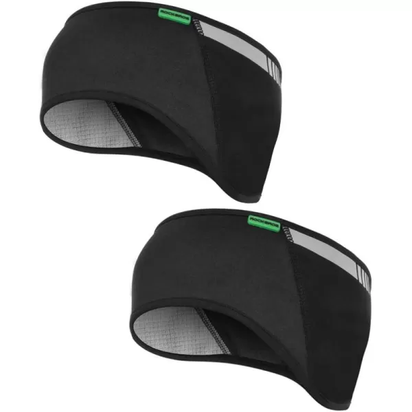 ROCKBROS Fleece Ear Warmers Headband Men Women for Running Cycling Biking Warm Ski Ear Band for Winter Cold WeatherBlack2