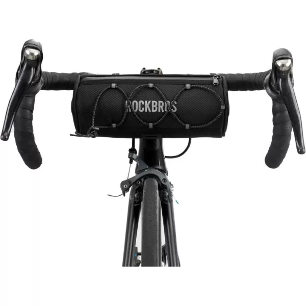 ROCKBROS ROAD TO SKY Bike Handlebar Bag Bicycle Front Bag Bag Storage Bag Lightweight ampamp Sturdy Bicycle Handlebar bag for Road Mountain Bike 2LBlackBlack